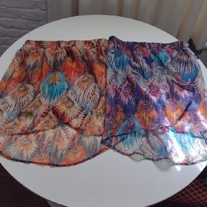 NWT RUE 21 SET Bundle Of TWO Floral Boho Mini Skirts - Multicolor Size Medium